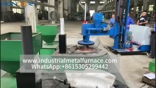 Horno de crisol de grafito con quemador de pellets de madera: cero contaminación y bajas emisiones