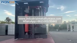 Horno de fusión de aluminio de 1500 kg con cubierta hidráulica y eléctrica KGPS - Vídeo de envío