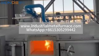 Horno de reverbero de aluminio basculante a gas de 1 tonelada | Para la producción de lingotes de aluminio y barras redondas