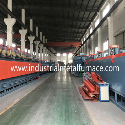 calidad  960kw Natural Gas Chain Type Mesh Belt Furnace 55Cr3 1500 X 14000 X 200mm Fábrica