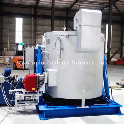 comprar 500kg Gas Fired Aluminum Melting Furnace with Riello Burner 720℃ online manufacture