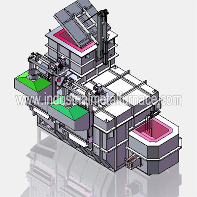 comprar horno fusorio de aluminio industrial de gas continuo de 2500 kg/H, horno fusorio del pedazo de aluminio online manufacture
