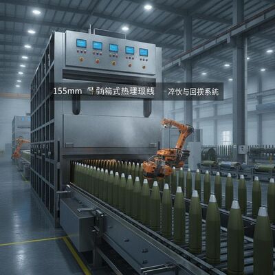 comprar Línea de producción de tratamiento térmico tipo caja completamente automática con temperatura nominal de 950 ℃ y capacidad de carga de 64 carcasas Fabricación en línea