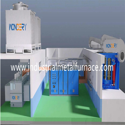 Eficiencia del horno de fusión industrial Frecuencia de potencia 50/60Hz Tiempo de calentamiento 0-999min