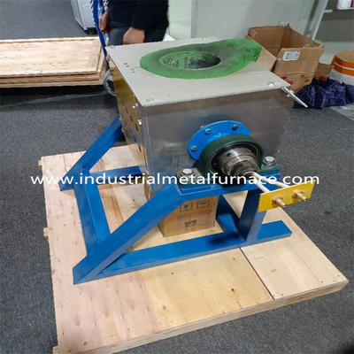 Inducción del metal de 25KW 5KG que inclina el tipo del crisol del horno 2000 hornos fusorios de acero inoxidables del grado