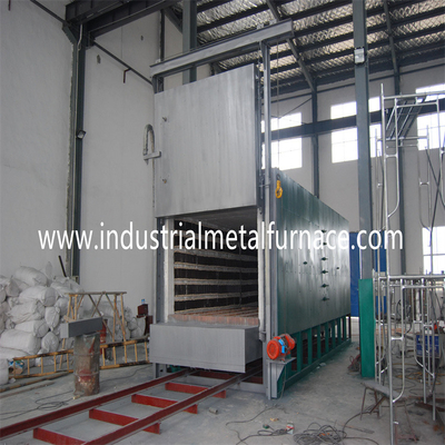 Tipo tipo inferior horno 4000kg de la carretilla del carretón de la solera giratoria 900KW del coche del tratamiento térmico