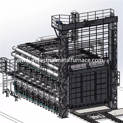 Horno de hogar inferior del carretón del coche de gas 4500×1500×1200m m 1150℃