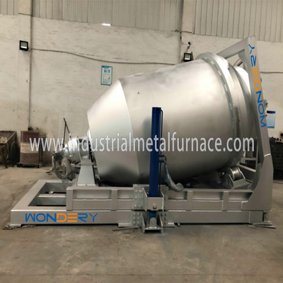 Horno fusorio de aluminio industrial rotatorio de gas 5000KG para la fabricación del lingote