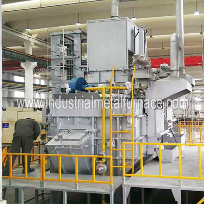 horno fusorio de aluminio industrial de gas de 250kg/H Cntinuous, horno fusorio del pedazo de aluminio