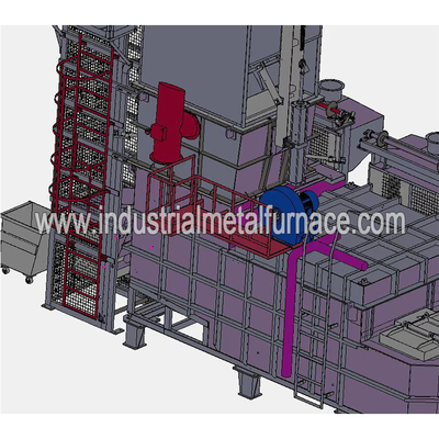 horno fusorio de aluminio industrial de gas de 250kg/H Cntinuous, horno fusorio del pedazo de aluminio