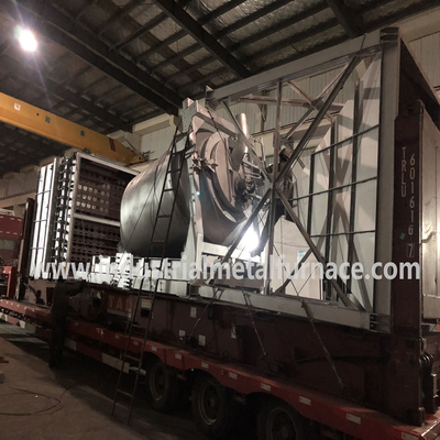 Horno de fusión automático PLC de metal de aluminio / horno de fusión de gas 10-12M por minuto Velocidad de rotación