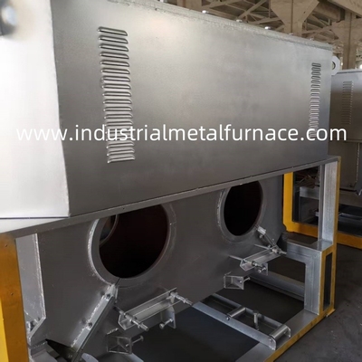 Fuego de inducción de fusión de metal de fundición por gravedad industrial de 2 cámaras de 90 kW para cobre