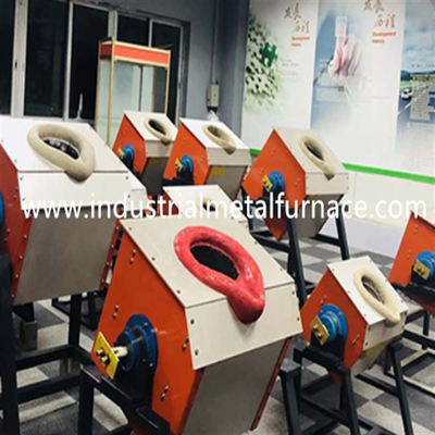 10KG que inclina el tipo inducción de acero Heater Melting Metal 35KW del horno fusorio