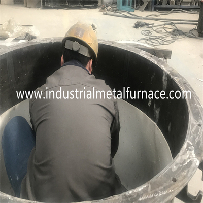 Horno fusorio de gas 1000KG fusión de cobre inclinable cent3igrada del pedazo de 1400 grados